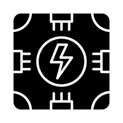 Electrical Junction Box glyph icon