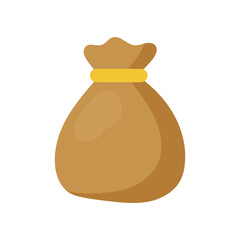 Bag. A bag of money. Color simple flat illustration.