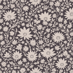 Fototapeta premium White Flowers on Black Background 