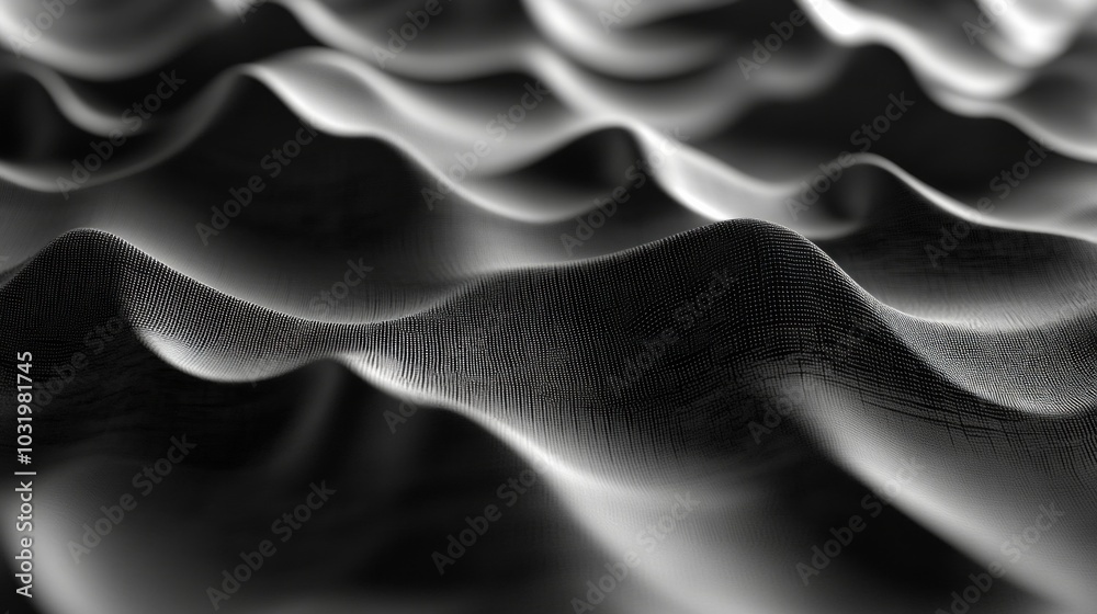 Poster abstract digital noise textures displaying high fidelity patterns and waves, with subtle variations 
