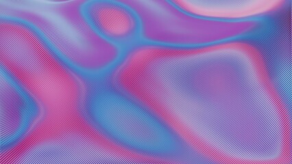 Abstract Red and Blue Curved Lines in Dynamic Gradient Flow