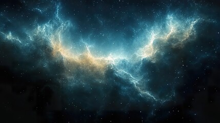 Fototapeta premium Abstract Cosmic Scene with Swirling Stars and Nebulae: Perfect for Sci-Fi, Space, and Fantasy Designs