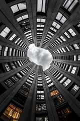 Unique circular architectural design perspective