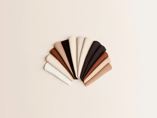 Color swatches arranged in a circular pattern on a neutral background