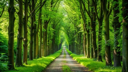 Obraz premium footpath in the forest