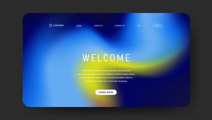 futuristic landing page background with gradient mesh, Website UI design