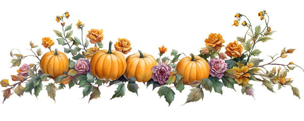 Halloween background with harvest accessories, colorful leaves, Jack o Lantern pumpkins. Rustic style. Template for thanksgiving day and autumn holidays.