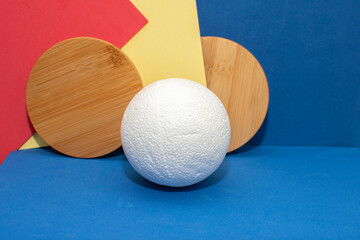 Still life with a plastic foam ball	