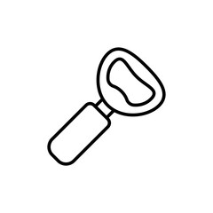 Can opener outline icons, minimalist vector illustration ,simple transparent graphic element .Isolated on white background