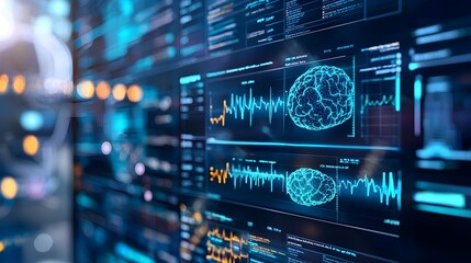 Fototapeta premium AI Powered Personalized Cancer Treatment Plan with Digital Dashboard Monitoring Genetic Mutations and Tumor Profile
