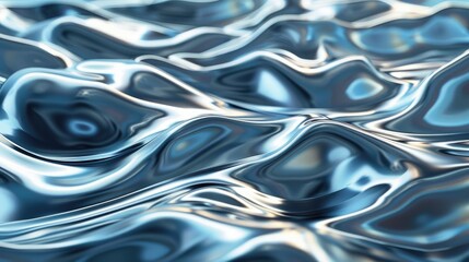 A wave-like pattern of undulating lines in shades of blue and silver