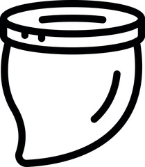 Open mango icon representing a tropical fruit, often used in food and beverage contexts