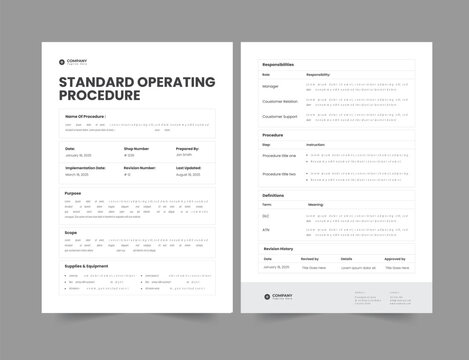 standard operating procedure template sop, sop template, sop guidelines template