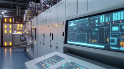 Fototapeta premium Intelligent factory and Industry 4.0 management.