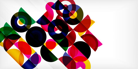 Colorful circle abstract background. Template for wallpaper, banner, presentation, background
