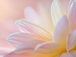 Fototapeta premium An AI-generated macro photograph focusing on delicate petals, showcasing their rich, vibrant colors and fine textures. 