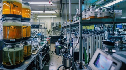 Innovative laboratory setup with advanced equipment for scientific research and experiments