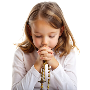 Portrait of child getting ready for their first communion