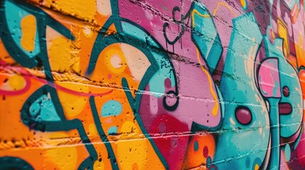 Fototapeta premium Colorful graffiti wall,