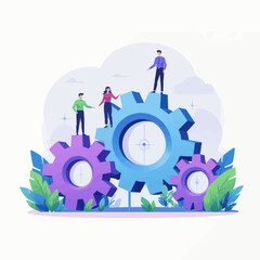 Teamwork on Interlocking Gears 
