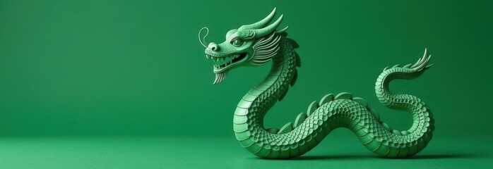 Obraz premium A mythical dragon serpent that combines strength and fantasy