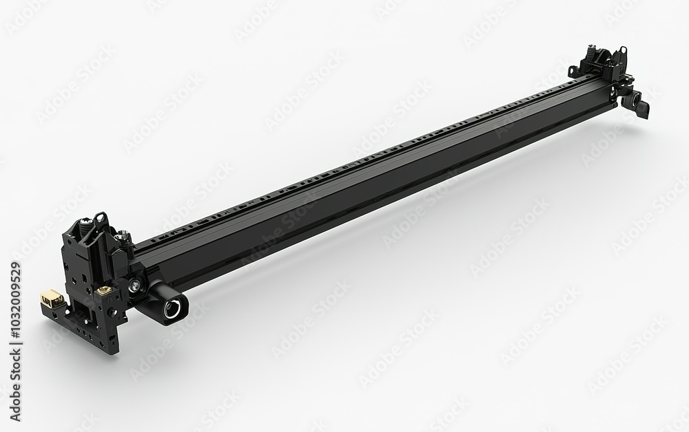 Poster precision linear motion guide rail designed for industrial automation applications in manufacturing 
