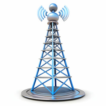 recommend clip art: internet tower on white background