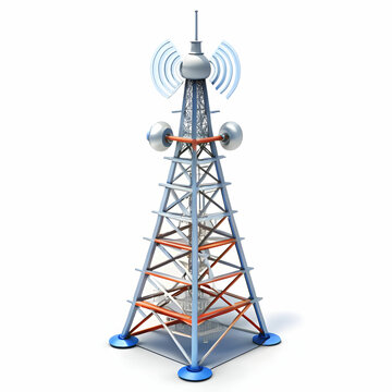 recommend clip art: internet tower on white background