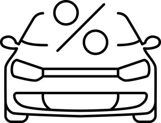 Loan Related and Investment Line Vector Icon. Investment, Percentage, Interest Rate.