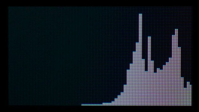 Camera histogram video element recording screen overlay. High quality 4k footage
