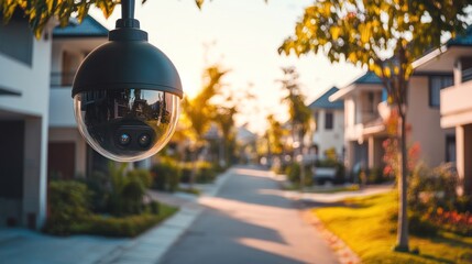 Outdoor CCTV security system for 24/7 video surveillance and real-time monitoring of property perimeters