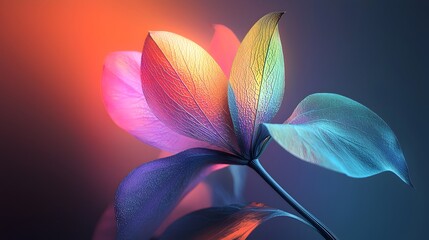 Genetically Engineered Multicolor Flower Changing Spectrum in Time of Day Glowing Softly