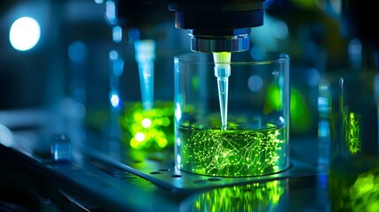 Futuristic Bio Laboratory Engineering Sustainable Textiles from Synthetic Organisms