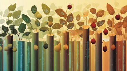 Cricket stumps turn into data trees showing run outcomes