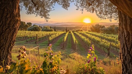 Tuscan Dream: Captivating Bolgheri Vineyard in Autumn Splendor