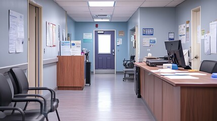 Public Health Office with Mental Health Awareness Posters, Brochures, and Campaign Materials