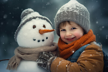 Amazing xmas winter time picture postcard banner traveling shopping leisure time, Generative AI