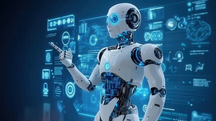 Fototapeta premium Intelligent factory and Industry 4.0 management.