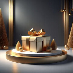 golden gift box