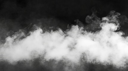 Fototapeta premium Ethereal Smoke: A Monochrome Study of Atmospheric Movement