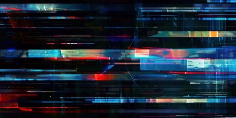 screen broken bug and grid black abstract background