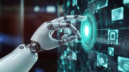 Fototapeta premium Intelligent factory and Industry 4.0 management.