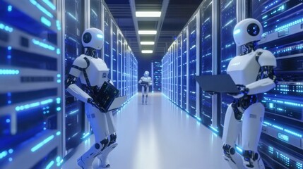 Fototapeta premium Intelligent factory and Industry 4.0 management.