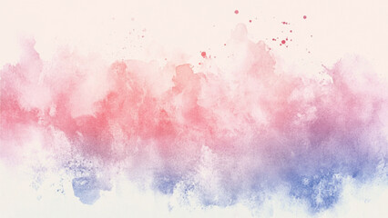 Abstract horizontal watercolor background. Hand drawn vector texture. Brush stroked painting pastel color watercolour. With watercolor technique, a pink smoke gradient background with copy space is cr
