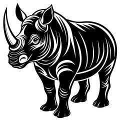 Fototapeta premium rhinoceros isolated on white background