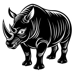 rhino isolated on white background