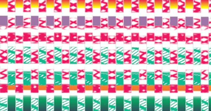 Moving colorful geometric shapes. Animated background and club video. Meditating video. Seamless loop. Loop