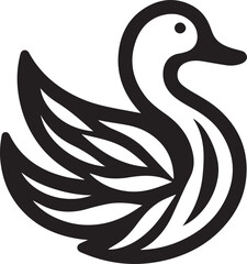 silhouette of a duck