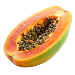 papaya isolated on white