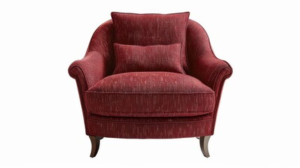 Stylish Armchair Isolated on White Background for Interior Design Inspiration